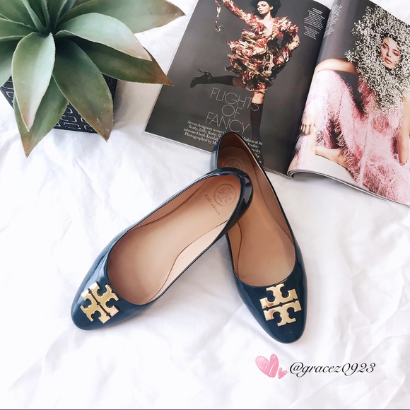 Tory Burch Logo flats dark blue - Picture 6 of 6